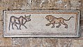 Fifth-century mosaic of a bull and a lion at Beiteddine Palace.