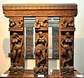 Bhutesvara Yakshis, Mathura ca. 2nd century CE. On the reverse are sculpted scenes of the life of the Buddha, wearing the monastic dress.