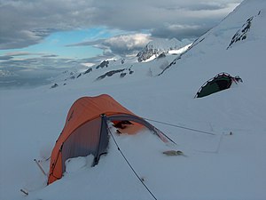 Camp Academia under snow