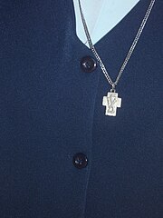 A cross necklace of the Daughters of Charity of Saint Vincent de Paul religious order