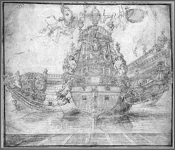 Design for decoration of a warship