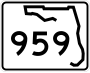 State Road 959 marker
