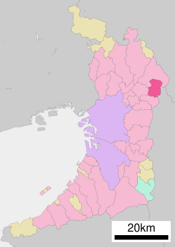 Location of Katano in Osaka Prefecture