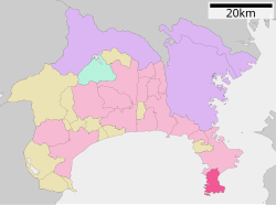 Location of Miura in Kanagawa Prefecture