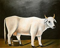 White Cow on a Black Background, 1915, Private collection
