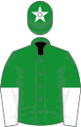 Green, white halved sleeves and star on cap