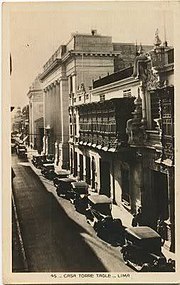 Palacio de Torre Tagle in 1930.