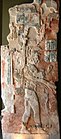 Painted relief of the Maya site Palenque, featuring the son of K'inich Ahkal Mo' Naab' III (678–730s?, r. 722–729).