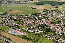 Aerial view of Pusey