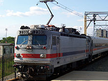 An image of an electric locomotive, an AEM-7 model, that was proposed in a 1992 study.