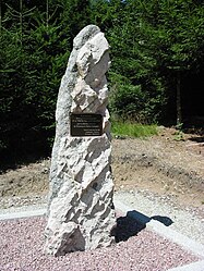 Memorial at Sainte-Marie-aux-Mines which commemorates the conquest of the Tête du Violu on 31 October 1914 by the 28th Battalion of the chasseurs alpins. Lieutenant Colonel Brissaud-Desmaillet led the attack.