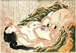 Katsushika Hokusai: Der Traum der Fischersfrau, 1820