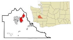 Location within Thurston County in Washington
