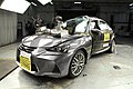Side pole impact crash test of a 2017 Lexus IS