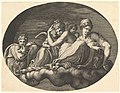Venus and Cupid, two other goddesses and a putto, from a series of eight compositions after Francesco Primaticcio's designs for the ceiling of the Ulysses Gallery (destroyed 1738–39) at Fontainebleau MET DP821341.jpg