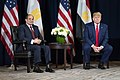 Egyptian President Abdel Fattah el-Sisi with US President Donald Trump at the 45th G7 summit in Biarritz, September 2019.