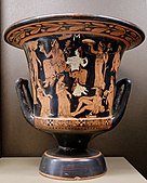Calyx-krater; 400-375 BC; ceramic; height: 27.9 cm, diameter: 28.6 cm; from Thebes (Greece); Louvre