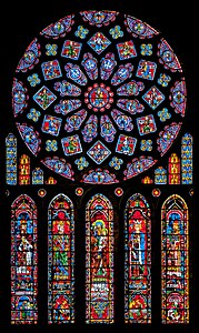 North transept rose windows, Chartres Cathedral(1250-1260)