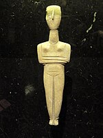 Cycladic Idol, from Cyclades Greece, 3000 BCE