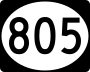 Highway 805 marker