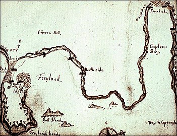 Map of Ferryland in 1663