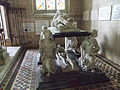 The monument to Sir John Hotham in St Mary's, South Dalton, East Yorkshire. The sculpture dates from after 1697. It includes a skeleton and figures representing the four cardinal virtues.