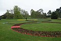Kew Gardens in London did a large floral display of the Olympic logo.