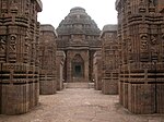 Stone corbelled arch in the 13th-century Konark temple, India