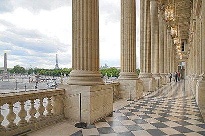 The Grand Loggia of the Hôtel de la Marine, overlooking the Place de la Concorde