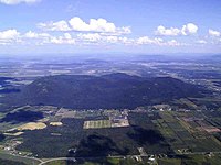 aerial view of Mont Yamaska