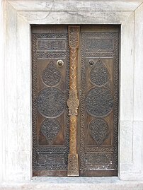 Wooden doors of the Mahmut Bey Mosque