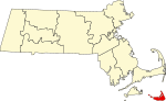 State map highlighting Nantucket County