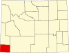 State map highlighting Uinta County