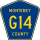 County Road G14 marker