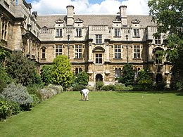 The Croquet Lawn in New Court, designed by Sir George Gilbert Scott