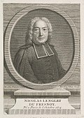 Nicolas Lenglet Du Fresnoy, auch Abbé Lenglet du Fresnoy (1674–1755), Kupferstich