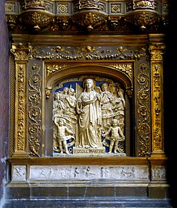 Bas-relief of the martyrdom of Saint Cecile