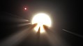 Artist's concept of a cloud of disintegrating exocomets around KIC 8462852 (Tabby's Star).