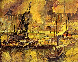 Blast Furnaces (1912), exhibited at the Armory Show