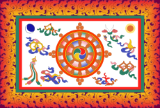 Reconstruction of the Sikkimese royal flag from 1877 to 1975