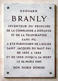 The wireless telegraphy pioneer Édouard Branly was a member of the parish