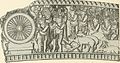 Illustrations from Sanchi, depicting a dharma chakra, devotees, and deer
