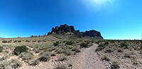 Western Superstition mountains, viewed from Siphon Draw trail.