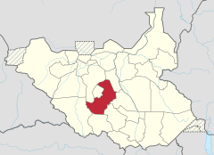 Location of Western Lakes in South Sudan