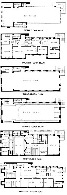 Blueprints for each floor of 165 West 57th Street