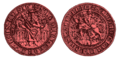 King's seal of George I of Halych(1301–1308) "S[igillum] Domini Georgi Regis Rusie", "S[igillum] Domini Georgi Ducis Ladimerie"