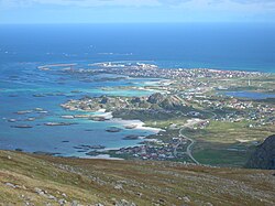 View of the village of Andenes in Andøy