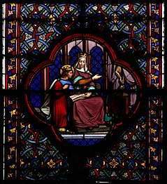 Blanche de Castille teaching future King Louis IX
