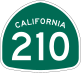 Interstate 210 and State Route 210 marker