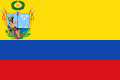First flag of Gran Colombia, 1819–1820. Stripe ratios 2:1:1